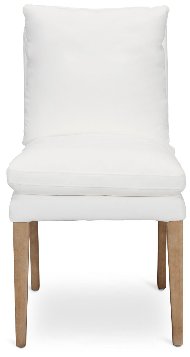 Nixon White Upholstered Side Chair