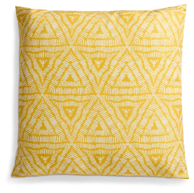 Retreat Yellow 18" Square Accent Pillow