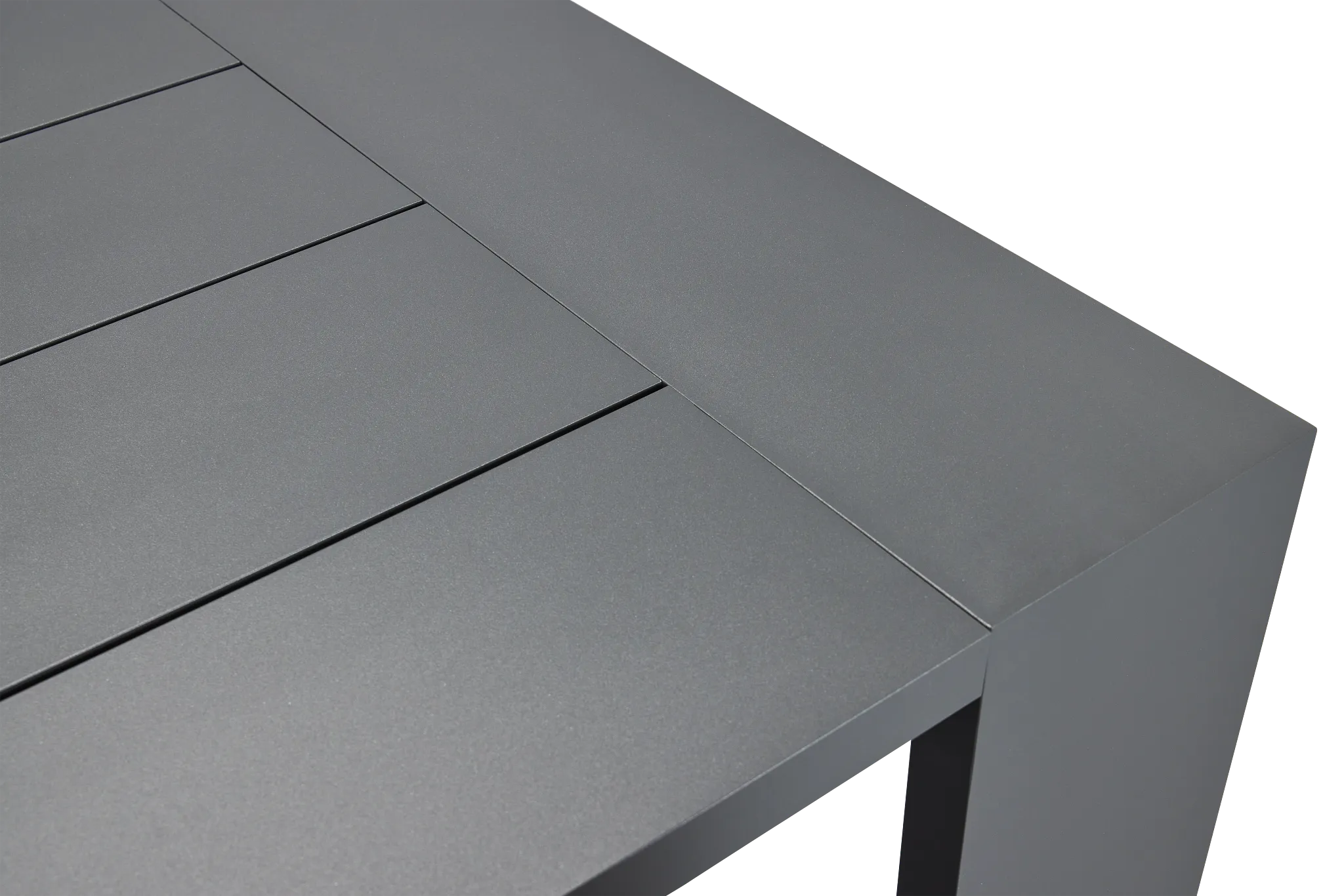 Linear Dark Gray 70" Aluminum Table & 4 Cushioned Side Chairs