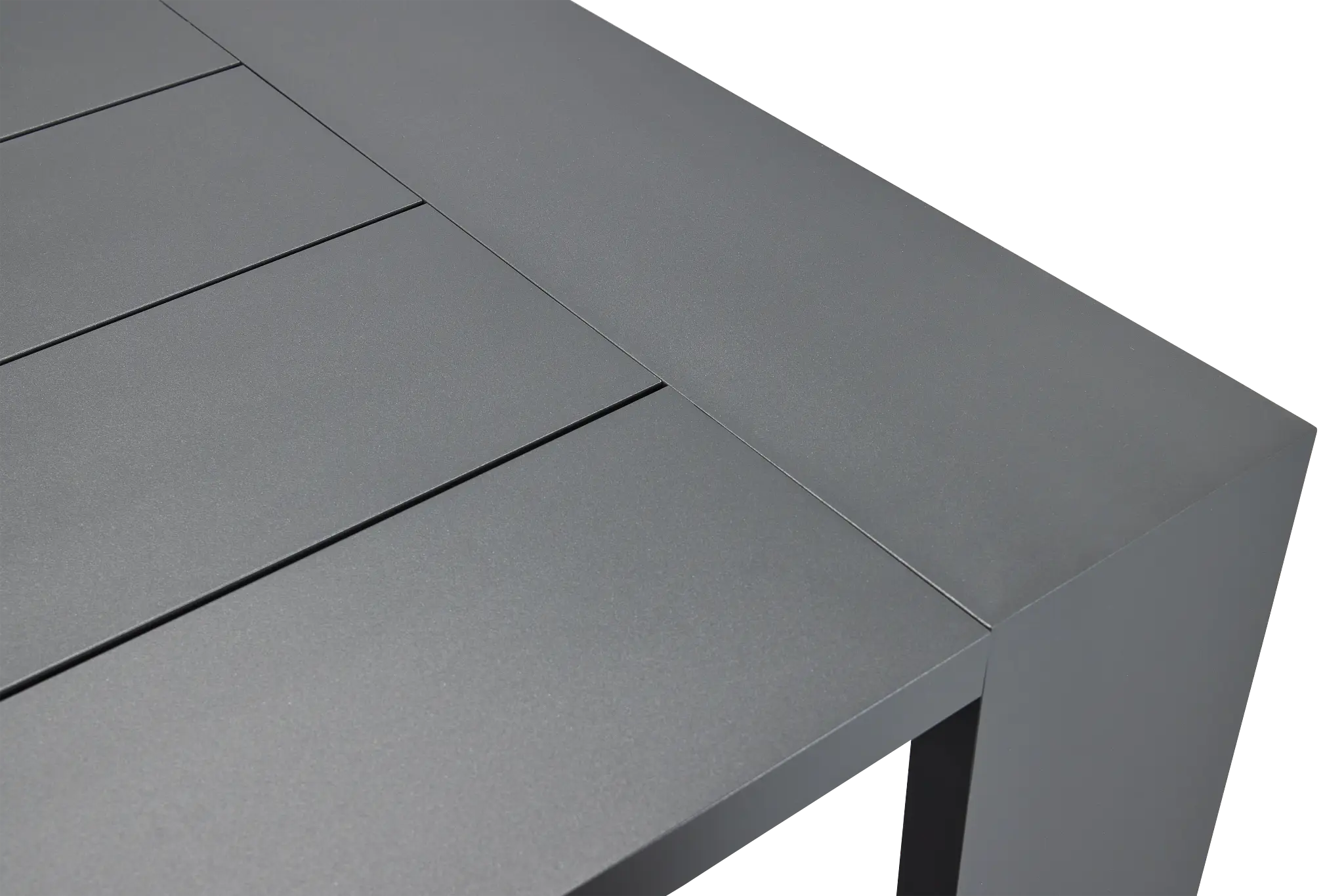 Linear Dark Gray 70" Aluminum Table & 4 Cushioned Side Chairs Linear Dark Gray 70" Aluminum Table & 4 Cushioned Side Chairs