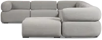 Celeste Light Gray Fabric 7-piece Chaise Sectional
