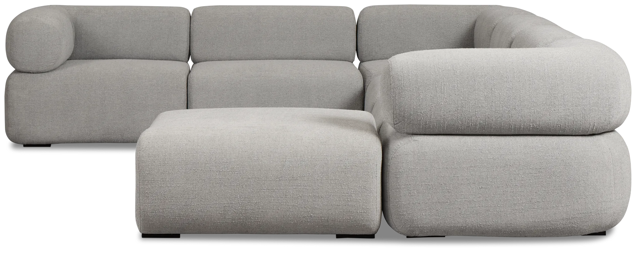 Celeste Light Gray Fabric 7-piece Chaise Sectional