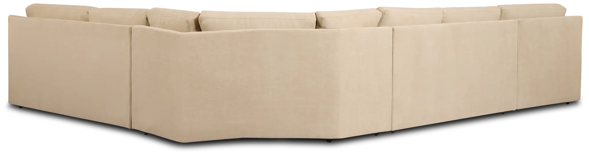 Hudson Beige Fabric Medium Left Chaise Wedge Sectional Hudson Beige Fabric Medium Left Chaise Wedge Sectional