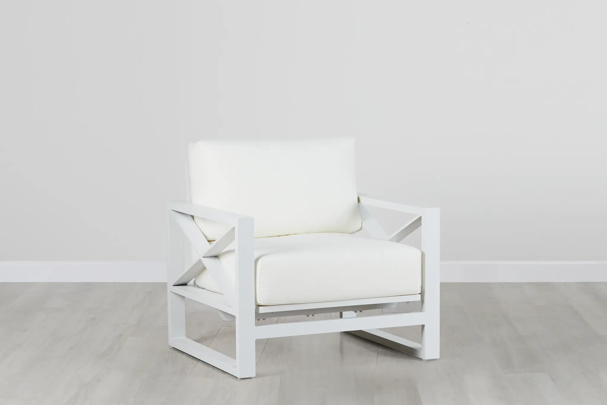 Linear White Rocking Chair Linear White Rocking Chair