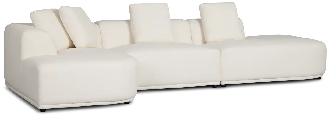 Catalina White Fabric Small Left Chaise Sectional Catalina White Fabric Small Left Chaise Sectional