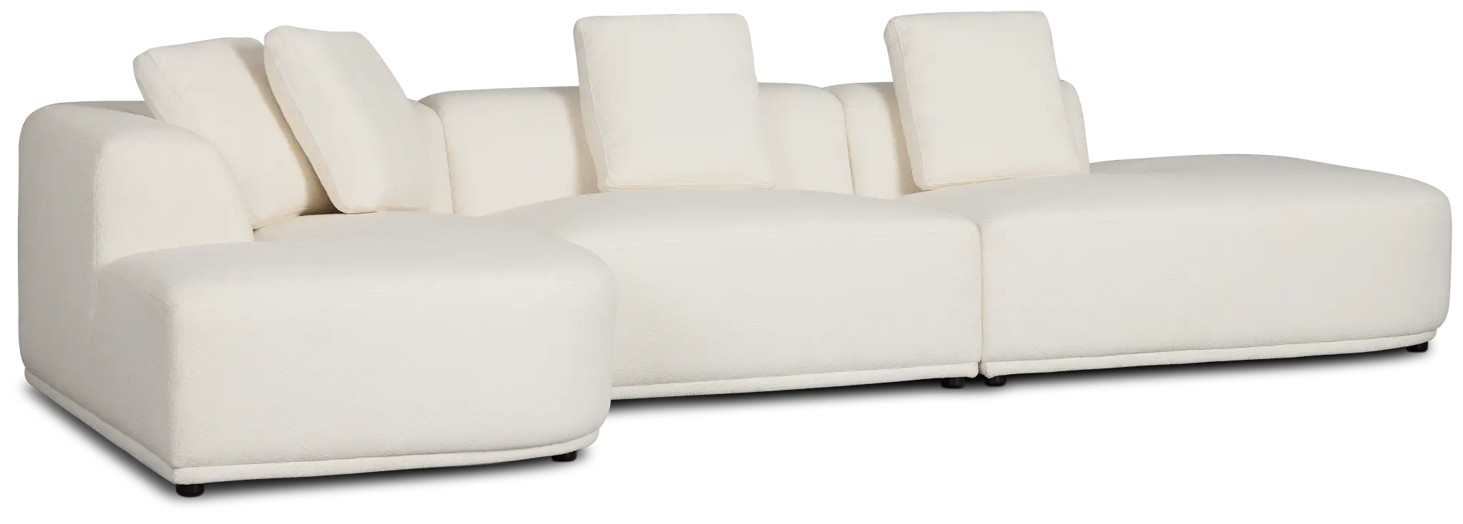 Catalina White Fabric Small Left Chaise Sectional Catalina White Fabric Small Left Chaise Sectional