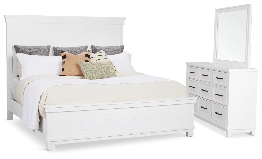 Anton White Panel Bedroom