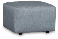 Rhodes Light Blue Fabric Ottoman