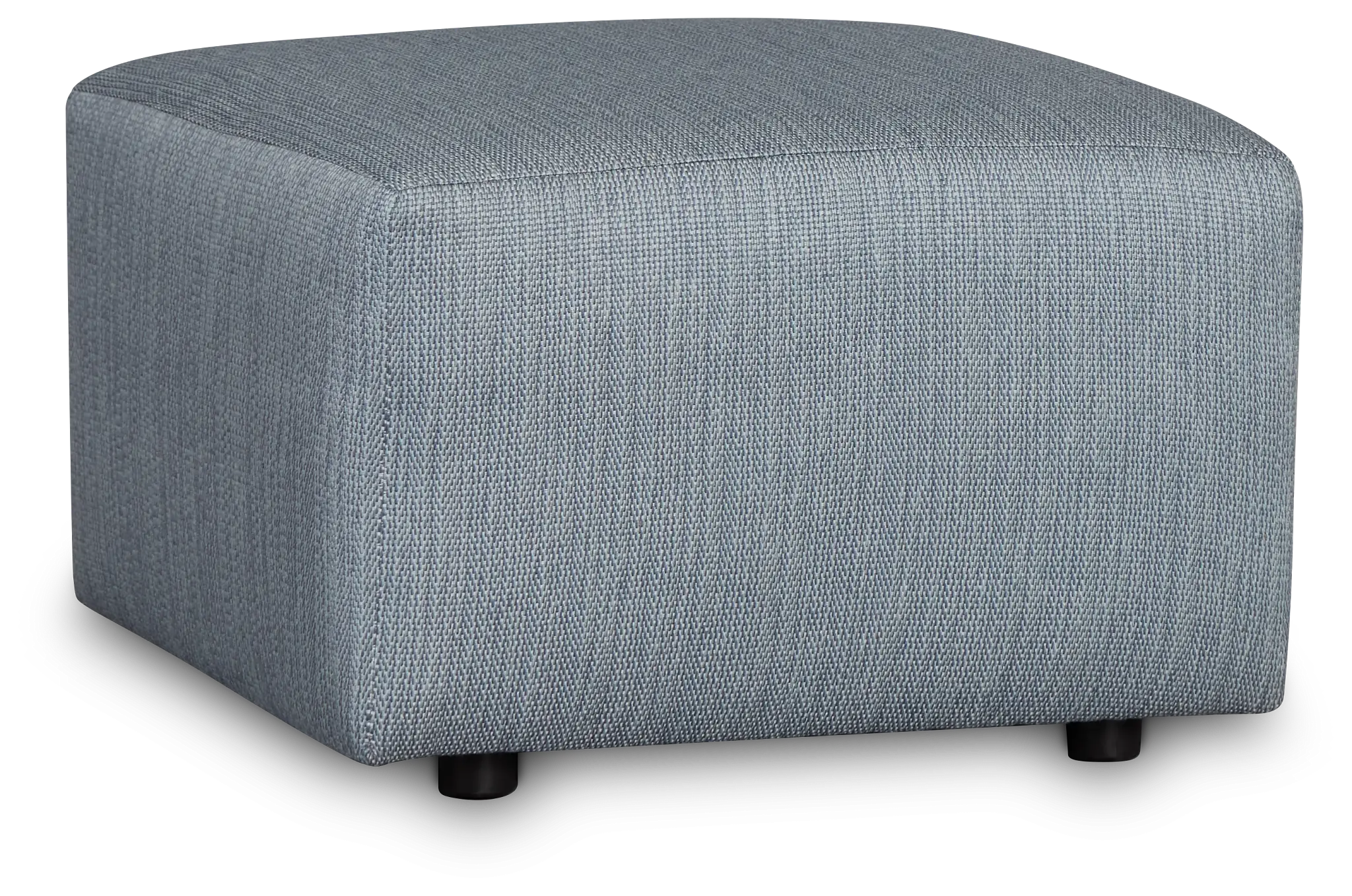 Rhodes Light Blue Fabric Ottoman Rhodes Light Blue Fabric Ottoman