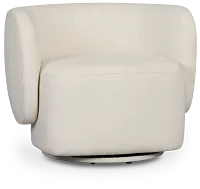 Celeste Light Beige Fabric Swivel Accent Chair