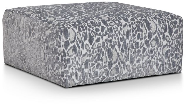 Aria Gray Fabric Cocktail Ottoman