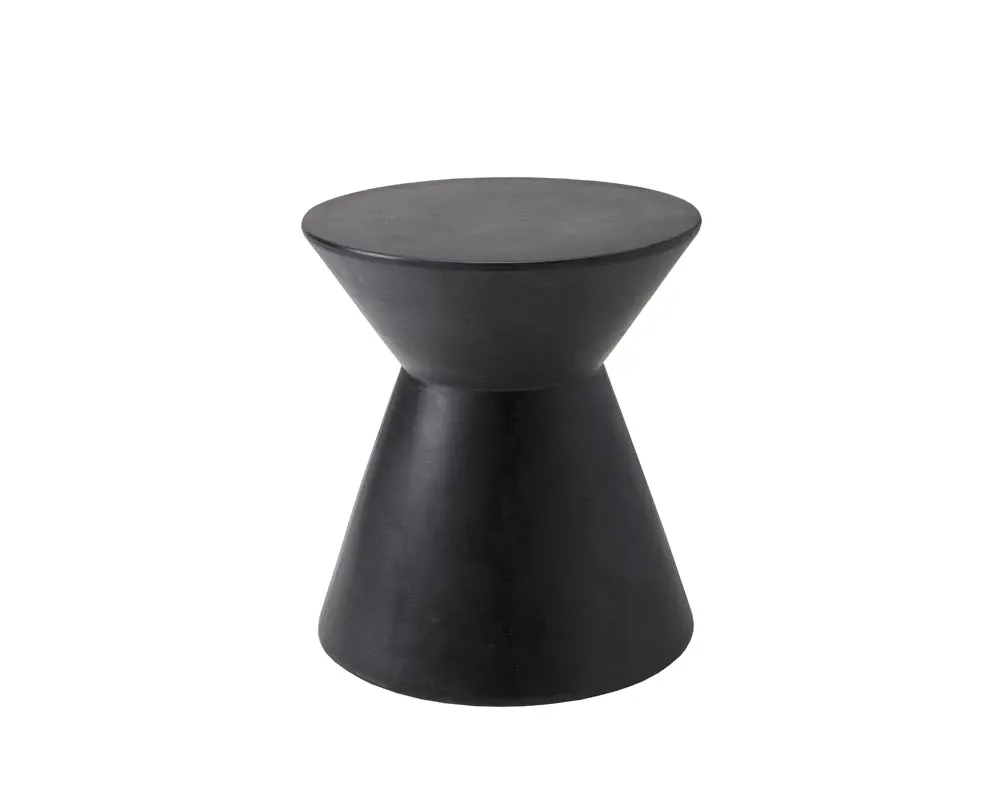 Rona Black Round End Table
