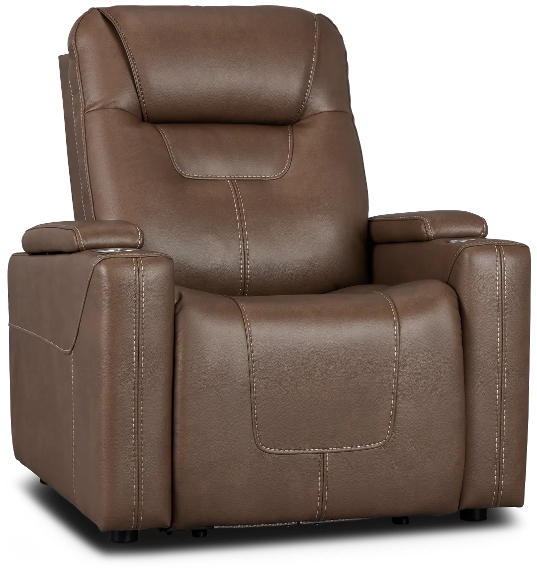 Vantage Dark Taupe Micro Power Recliner