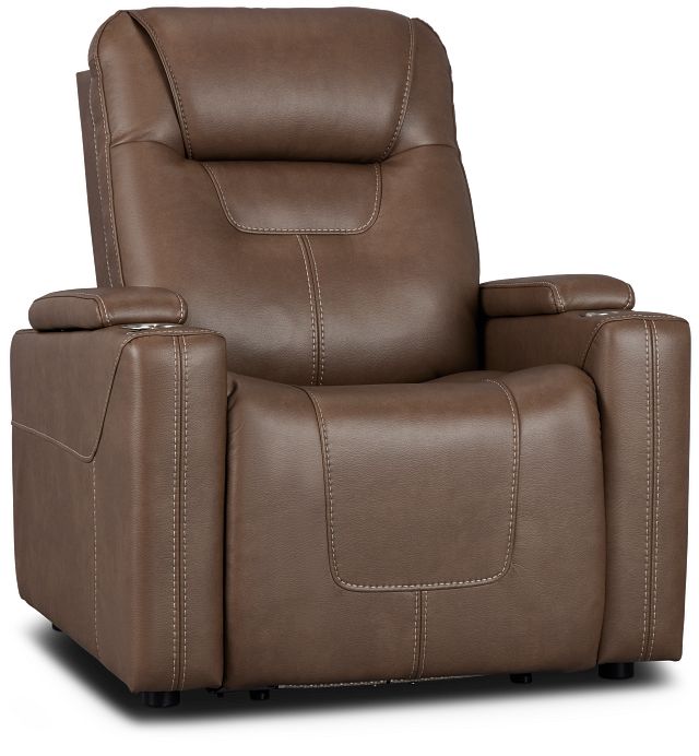 Vantage Dark Taupe Micro Power Recliner