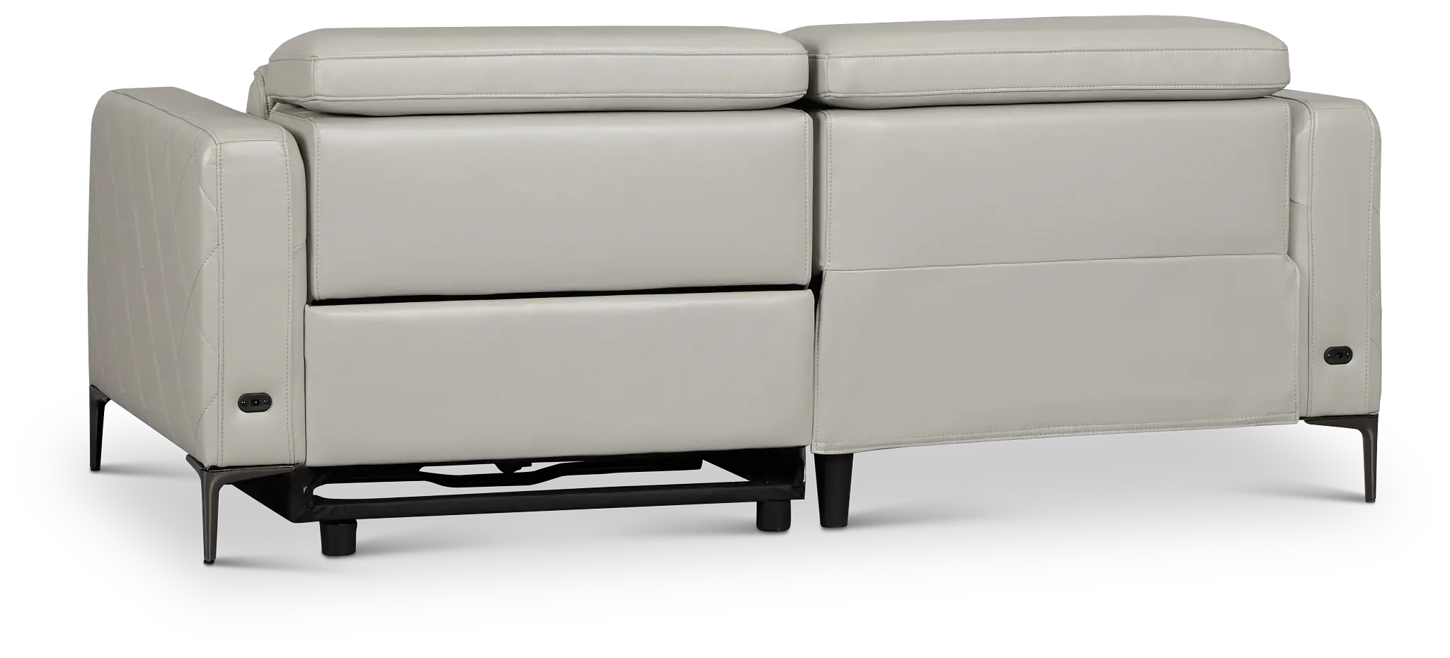 Ava Light Gray Micro Left Chaise Power Reclining Sectional Ava Light Gray Micro Left Chaise Power Reclining Sectional