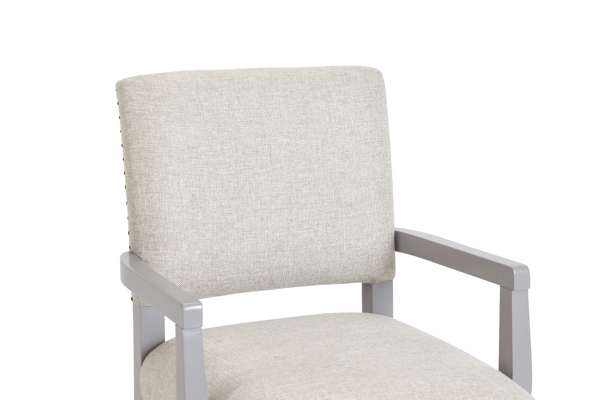Newport Gray Wood Upholstered Desk Chair