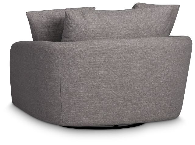 Serena Gray Fabric Swivel Chair