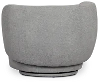 Celeste Light Gray Fabric Swivel Accent Chair