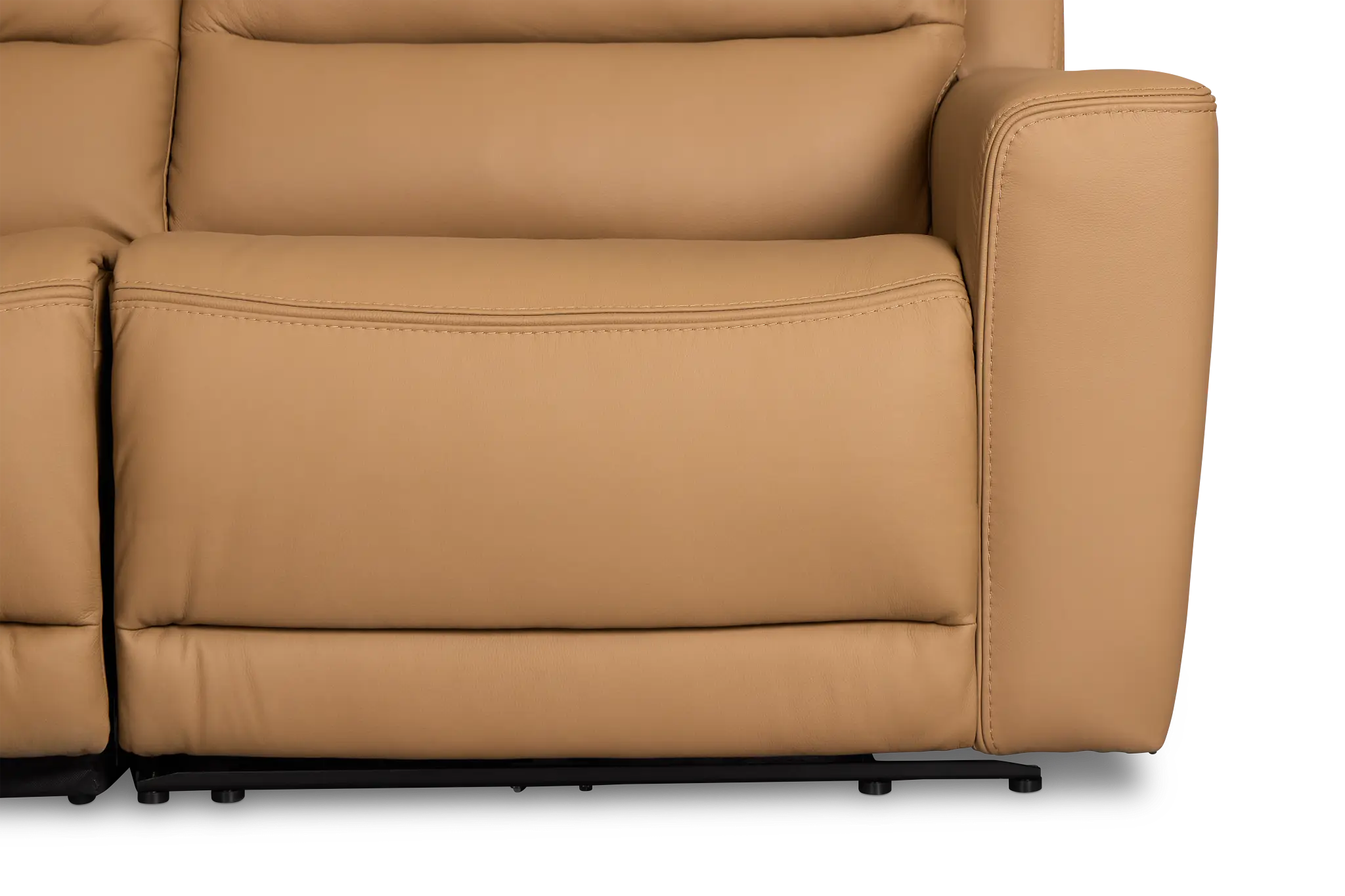 Wilder Brown Leather Small Triple Power Reclining Two-arm Sectional Wilder Brown Leather Small Triple Power Reclining Two-arm Sectional