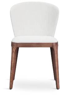 Nomad Light Beige Upholstered Side Chair With Mid Tone Legs
