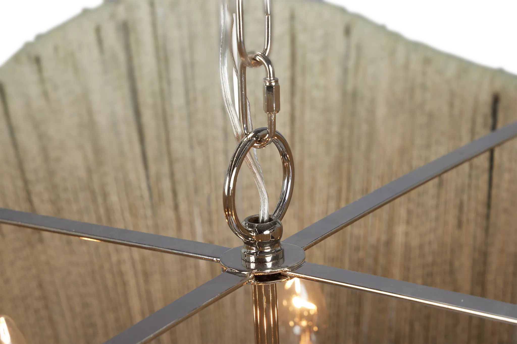 Bettie Beige Rattan Chandelier