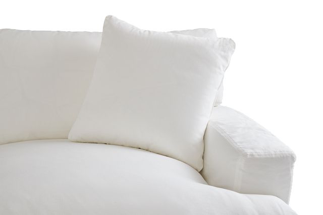 Delilah White Fabric Large Two-arm Sectional