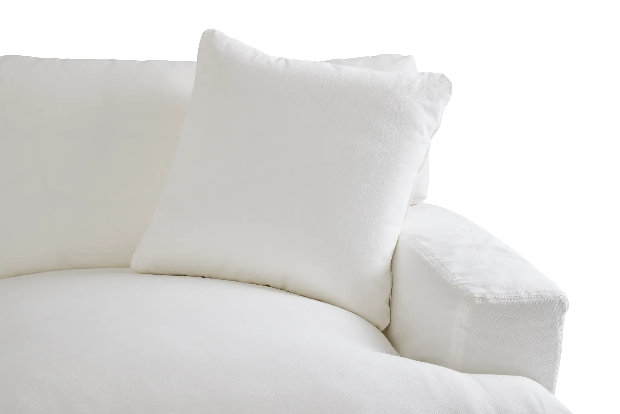 Delilah White Fabric Large Two-arm Sectional Delilah White Fabric Large Two-arm Sectional