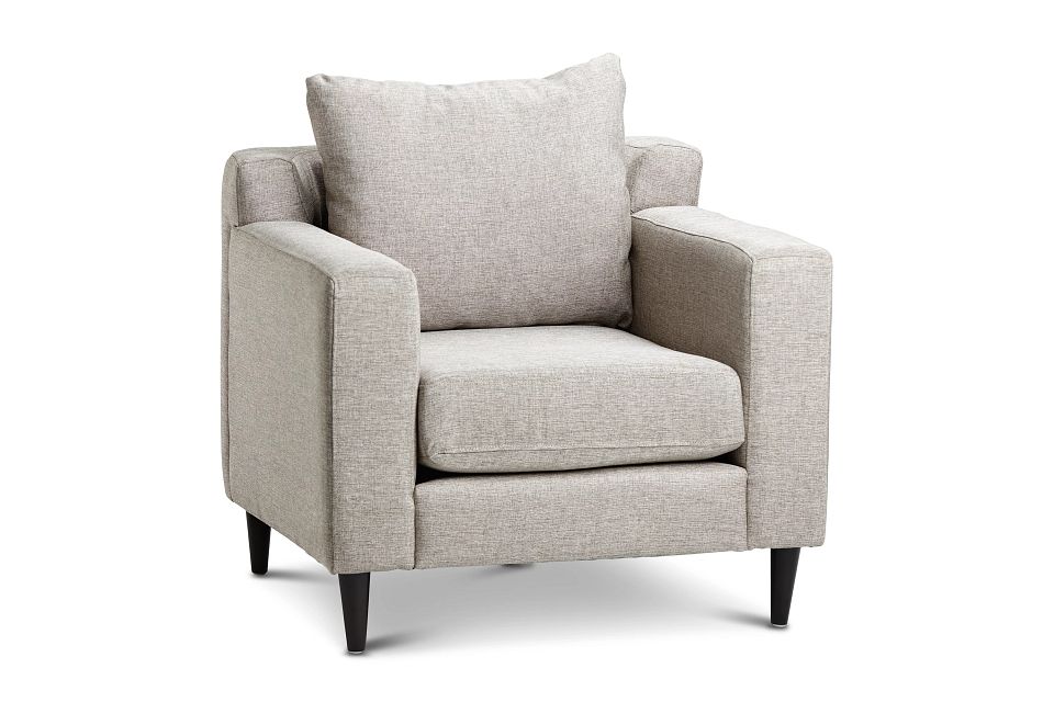 Novara Light Gray Fabric Accent Chair