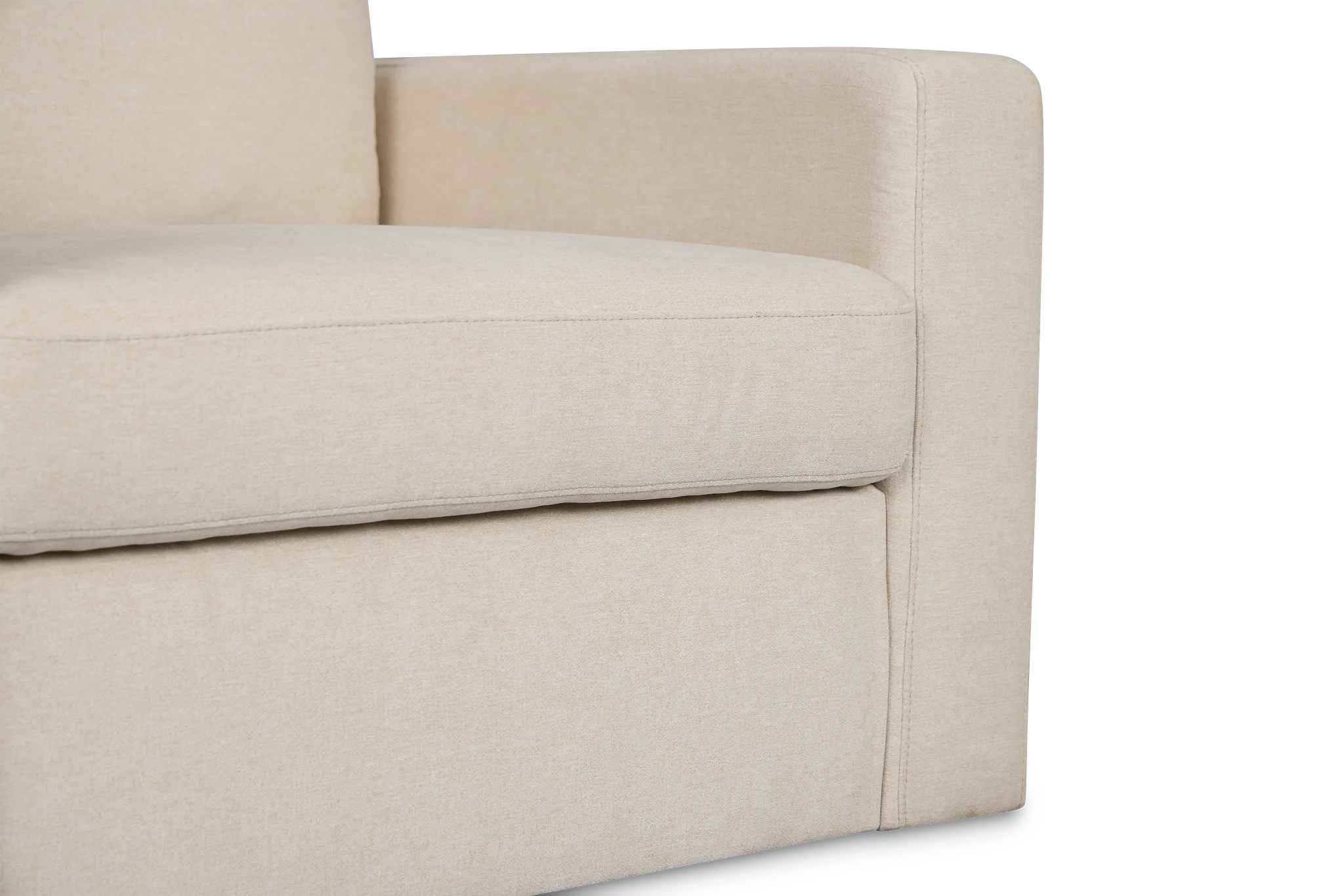 Addie Beige Fabric Left Chaise Storage Sectional