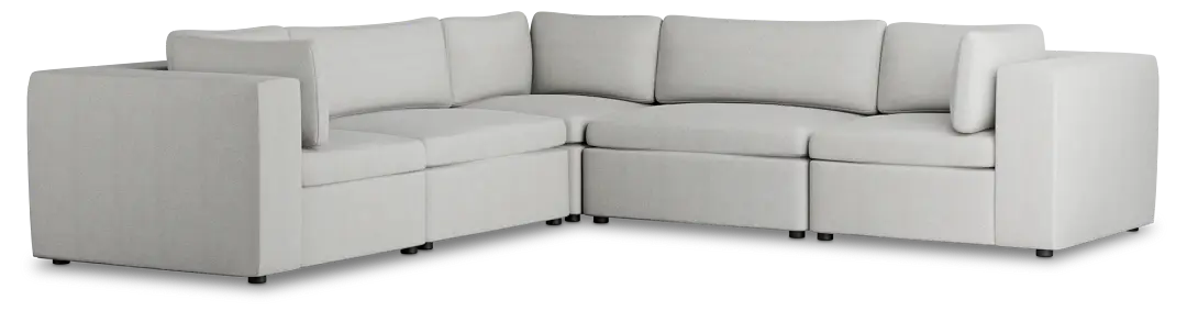 Destin Sutton Gray Fabric 5-piece Modular Sectional Destin Sutton Gray Fabric 5-piece Modular Sectional