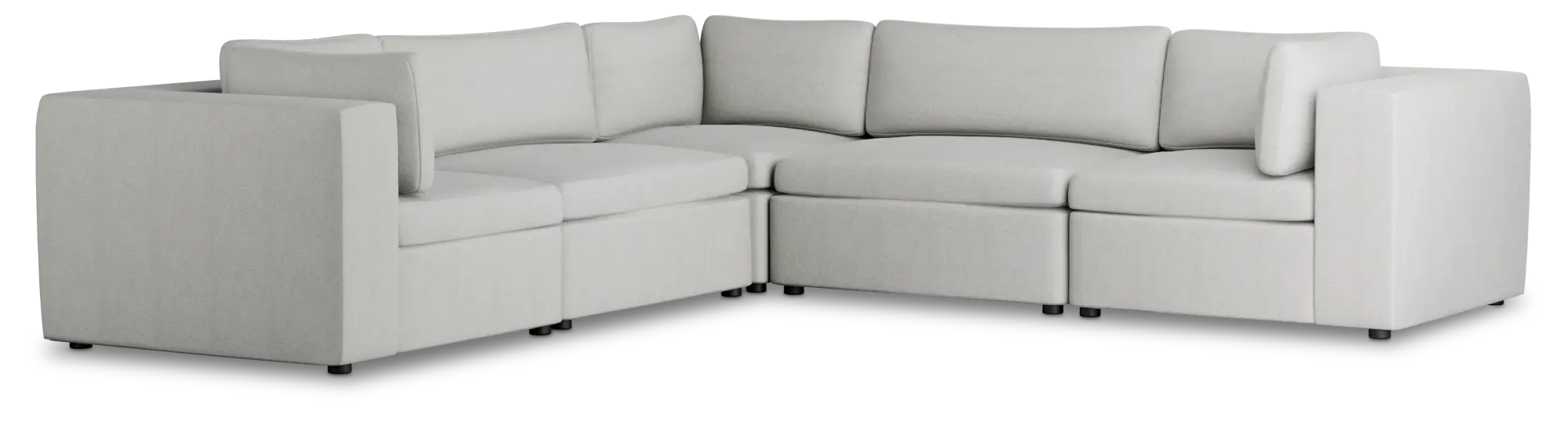 Destin Sutton Gray Fabric 5-piece Modular Sectional Destin Sutton Gray Fabric 5-piece Modular Sectional