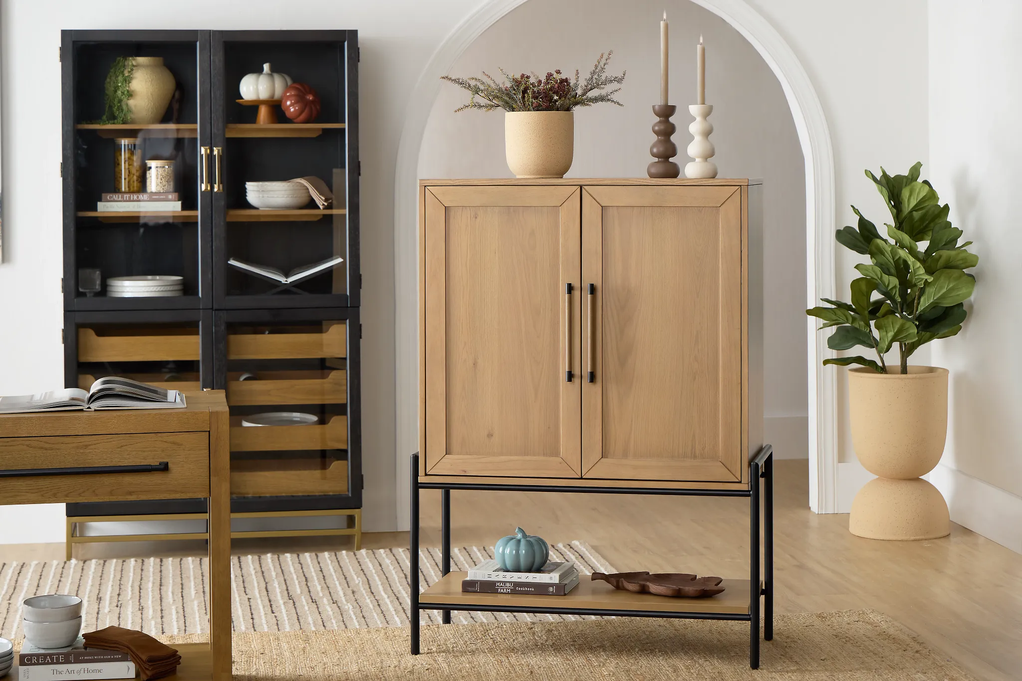 Highland Light Tone Bar Cabinet