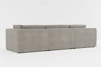 Destin Victory Gray Fabric 4-piece Modular Sectional