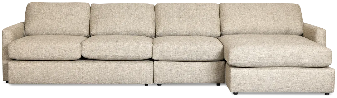 Maxwell Dark Gray Fabric Small Right Chaise Sectional