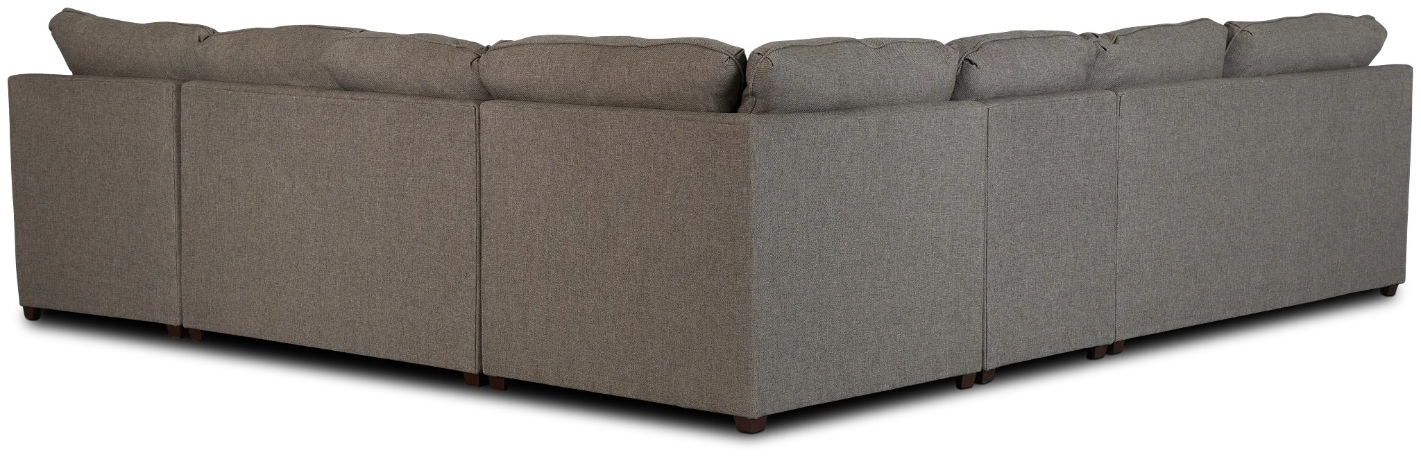 Asheville Brown Fabric Right Chaise Innerspring Sleeper Sectional