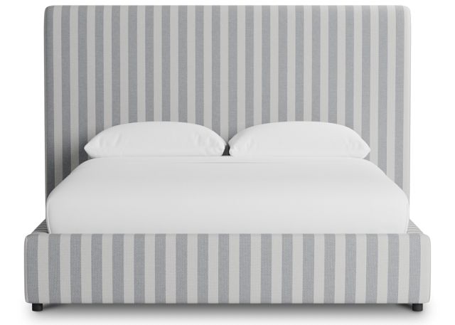 Grayton Sea Lane Light Gray 54" Upholstered Platform Bed