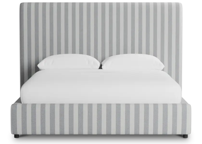 Grayton Sea Lane Light Gray 54" Upholstered Platform Bed Grayton Sea Lane Light Gray 54" Upholstered Platform Bed