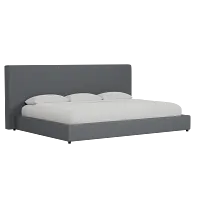 Grayton Delray Dark Gray 54" Upholstered Platform Bed