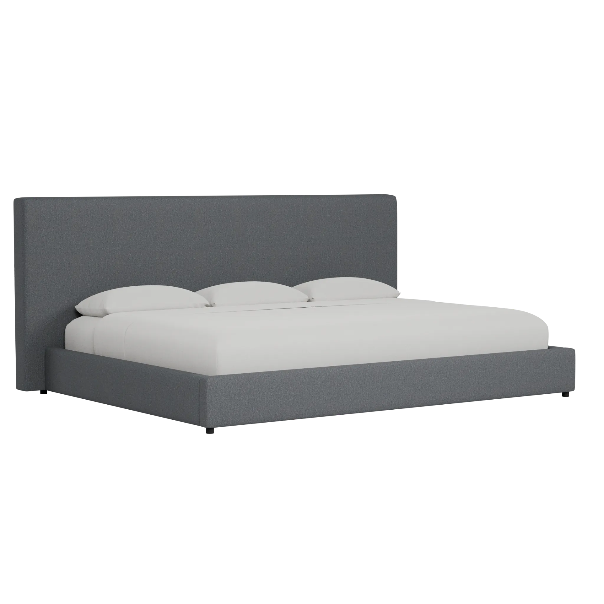 Grayton Delray Dark Gray 54" Upholstered Platform Bed