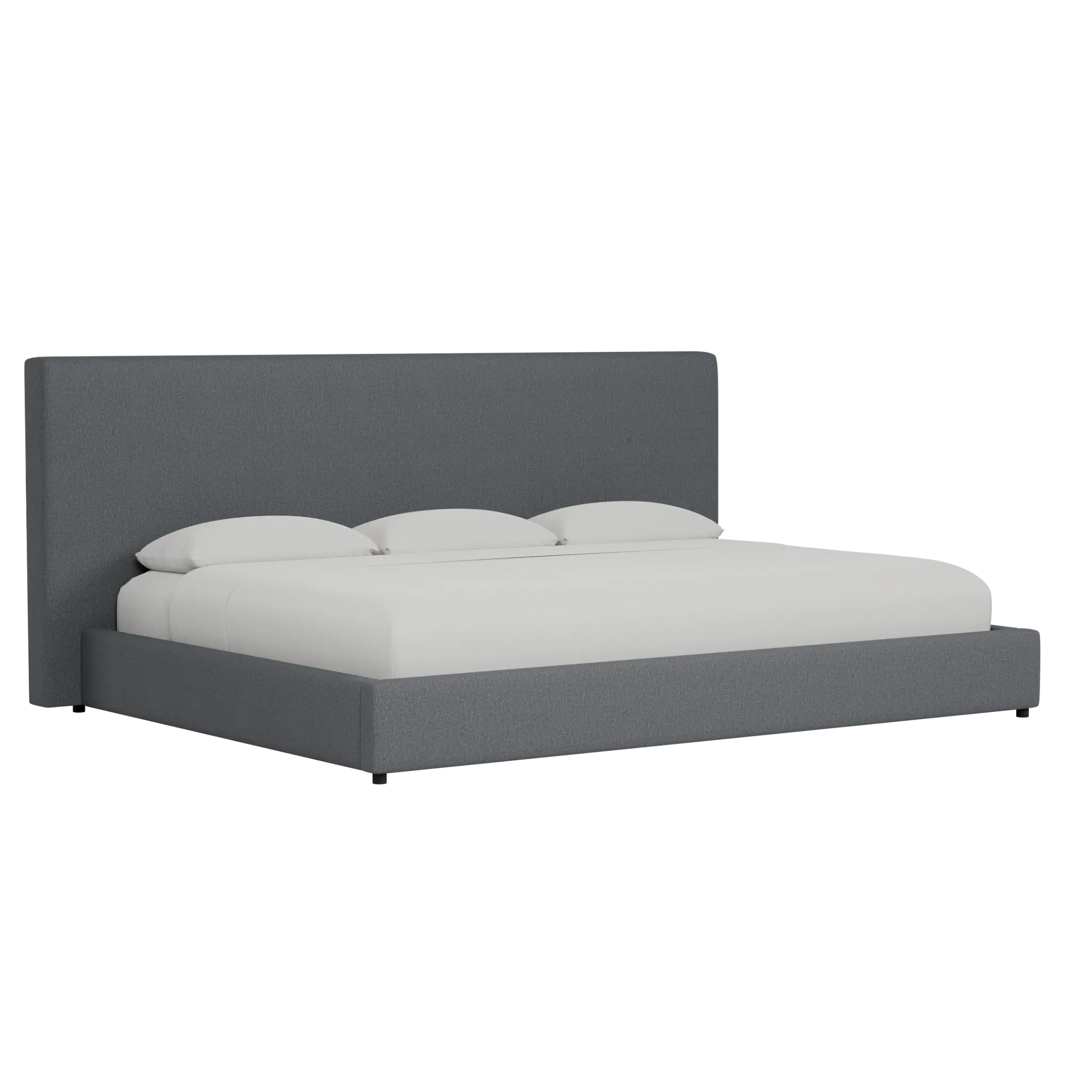Grayton Delray Dark Gray 54" Upholstered Platform Bed Grayton Delray Dark Gray 54" Upholstered Platform Bed