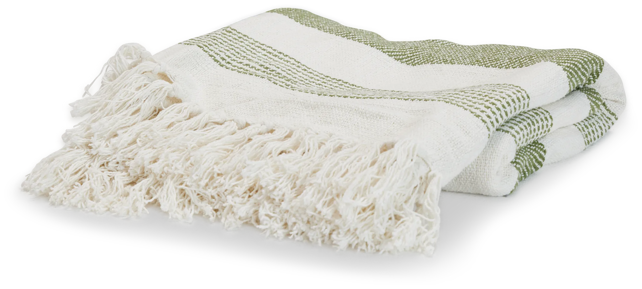 Calhoun Dark Green Stripe 60" X 90" Throw