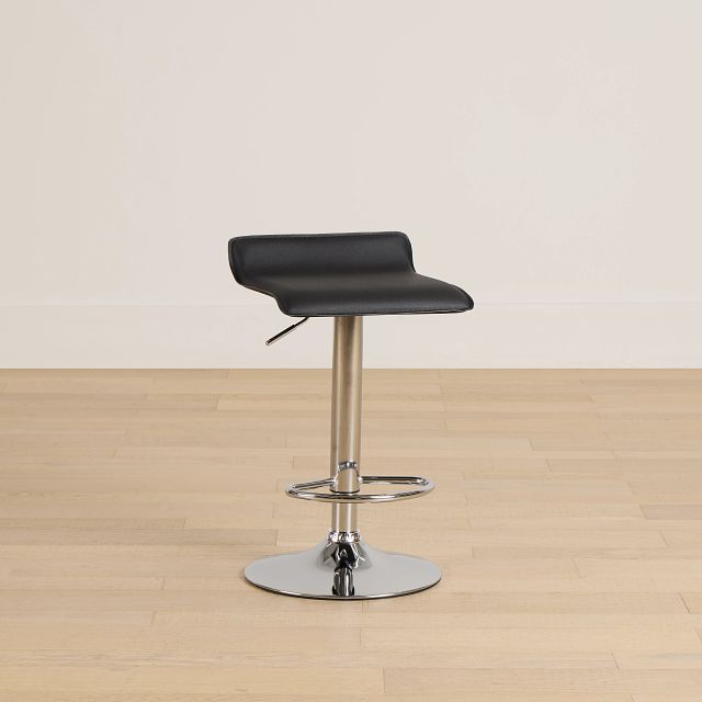 Colton Black Adjustable Stool