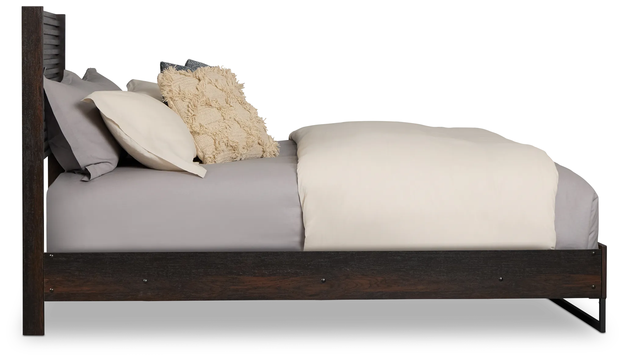 Perry Dark Tone Panel Bed