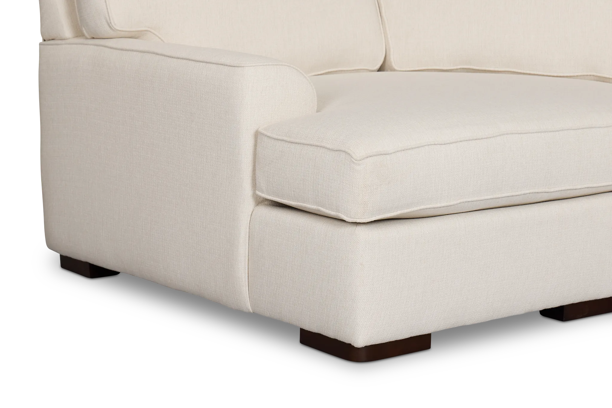 Sinclair Light Beige Fabric Right Chaise Cuddler Sectional