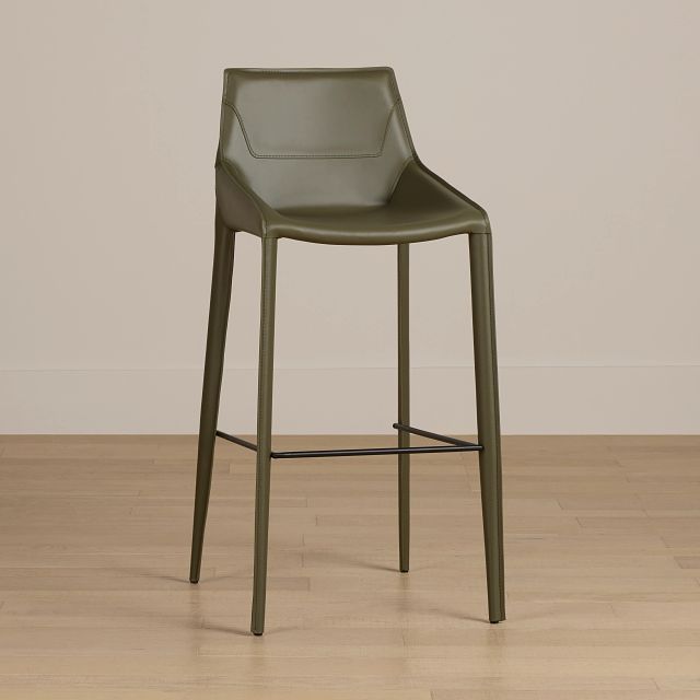 Wayne Dark Green 30" Upholstered Barstool