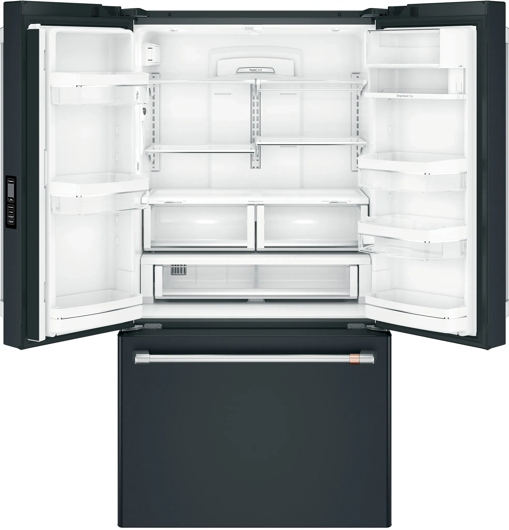 Cafe 23 Series Black Bottom Freezer Refrigerator