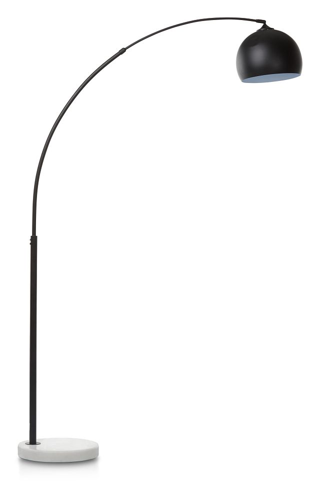 curved floor lamp gold