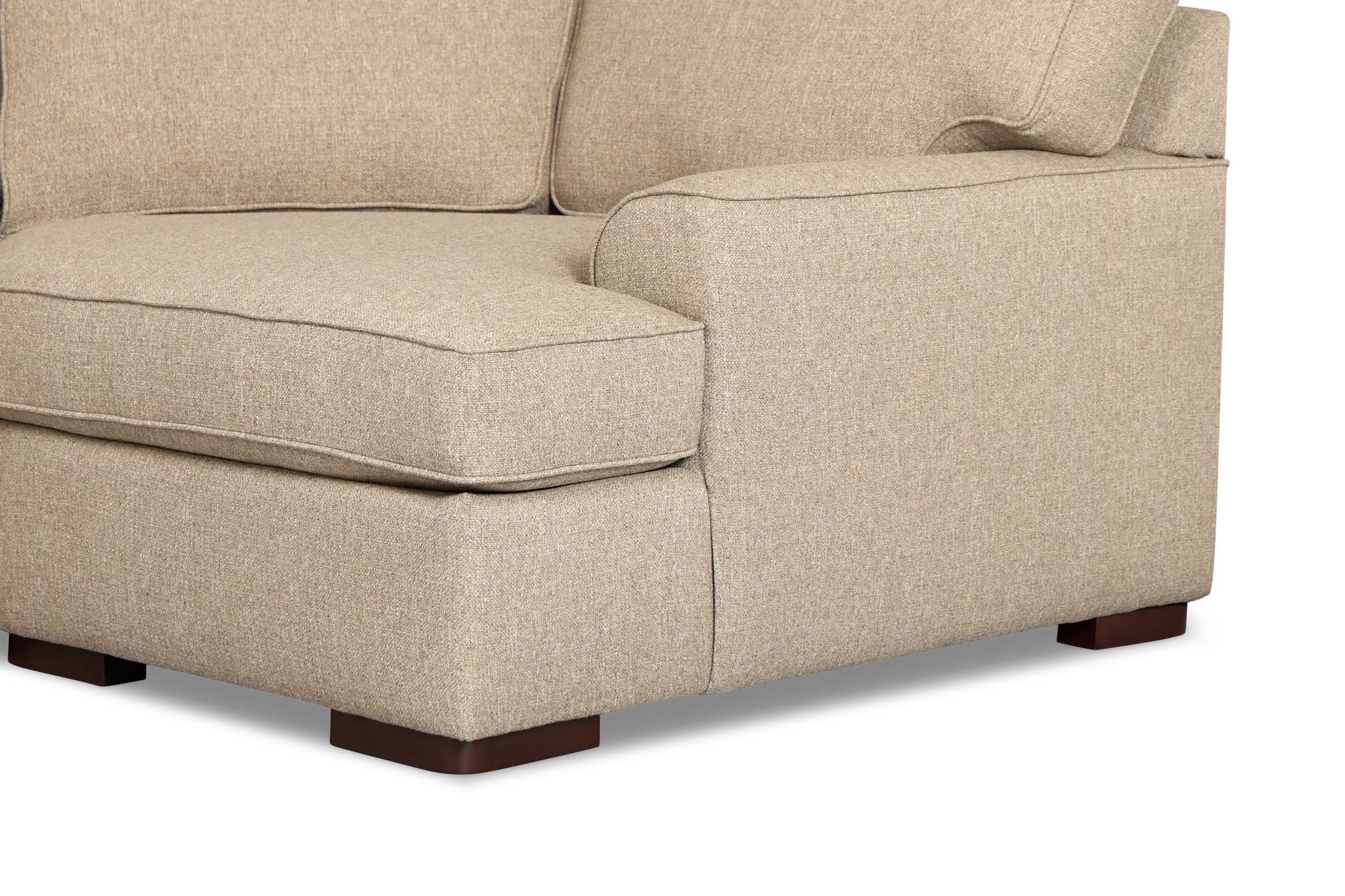 Sinclair Brown Fabric Left Chaise Cuddler Sectional Sinclair Brown Fabric Left Chaise Cuddler Sectional