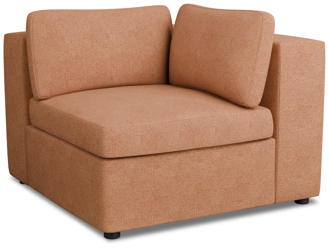Destin Sutton Orange Fabric Corner Chair Destin Sutton Orange Fabric Corner Chair