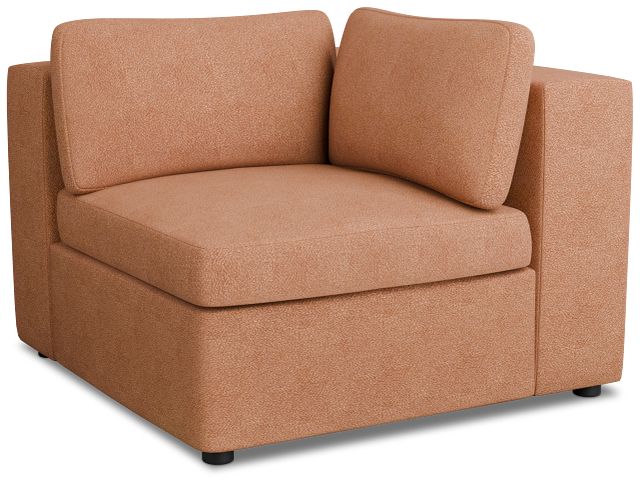 Destin Sutton Orange Fabric Corner Chair